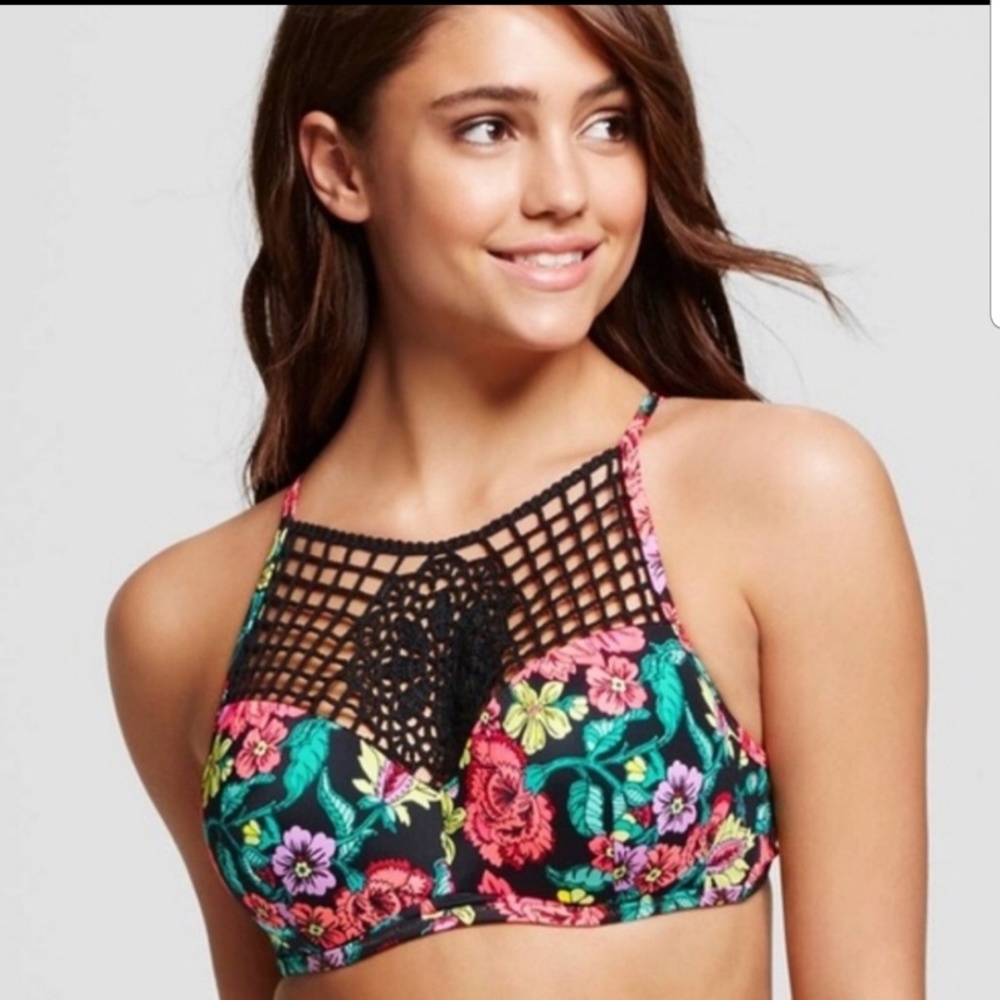 Shade & Shore high neck halter bikini top